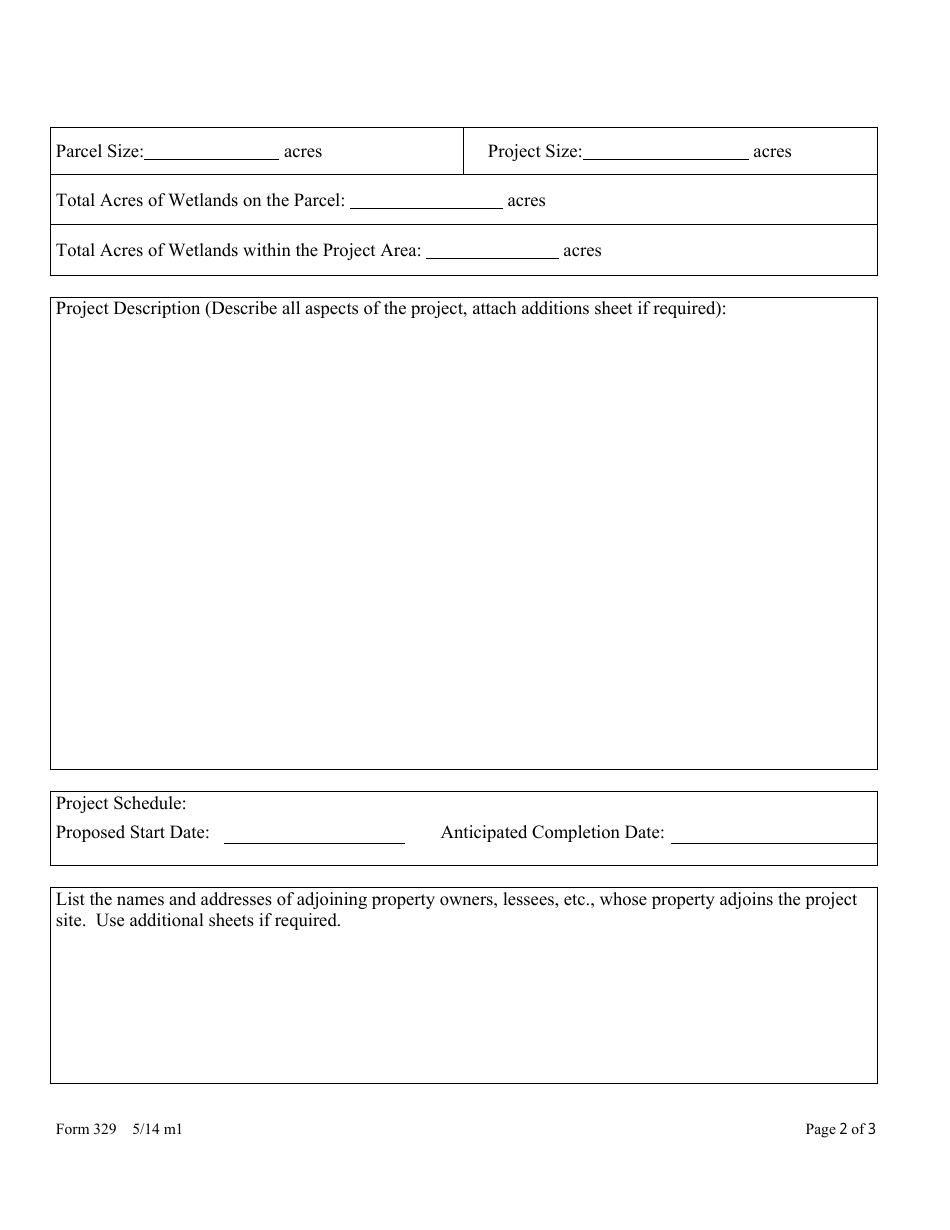 ADEM Form 329 Application for Approval of a Non-regulated Use in the Alabama Coastal Area - Developments and Subdivisions of Property Greater Than 5 Acres in Size - Alabama, Page 2