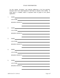 ADEM Form 331 Permit Application for Gasoline Bulk Plants - Alabama, Page 4