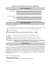 Document preview: ADEM Form 374 Exemption Claim Form for Co-fired Combustors - Alabama