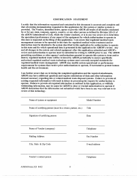 ADEM Form 323 Application for Approval of Alternative Treatment Technologies - Alabama, Page 9
