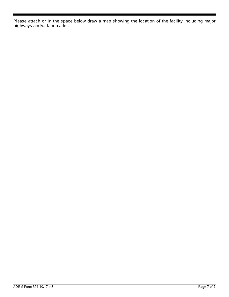 ADEM Form 391 Notice of Intent - Npdes General Permit Number Alg250000 - Alabama, Page 7