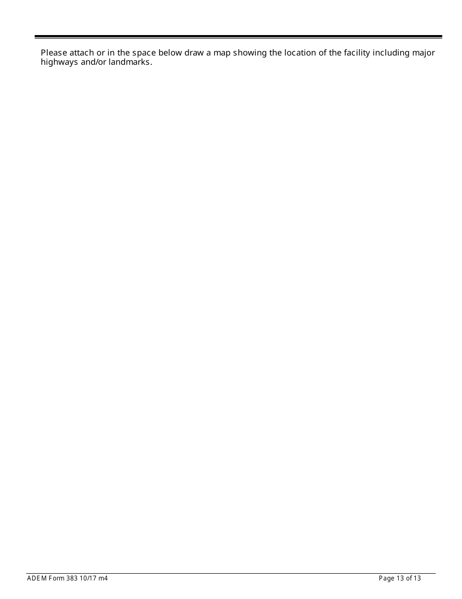 ADEM Form 383 Notice of Intent - Npdes General Permit Number Alg150000 - Alabama, Page 13