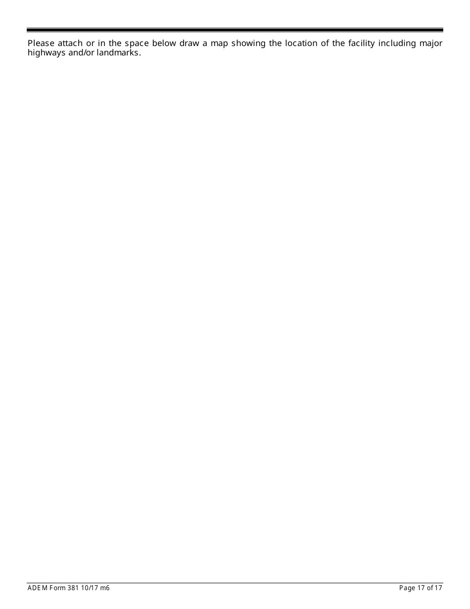 ADEM Form 381 Notice of Intent - Npdes General Permit Number Alg120000 - Alabama, Page 17