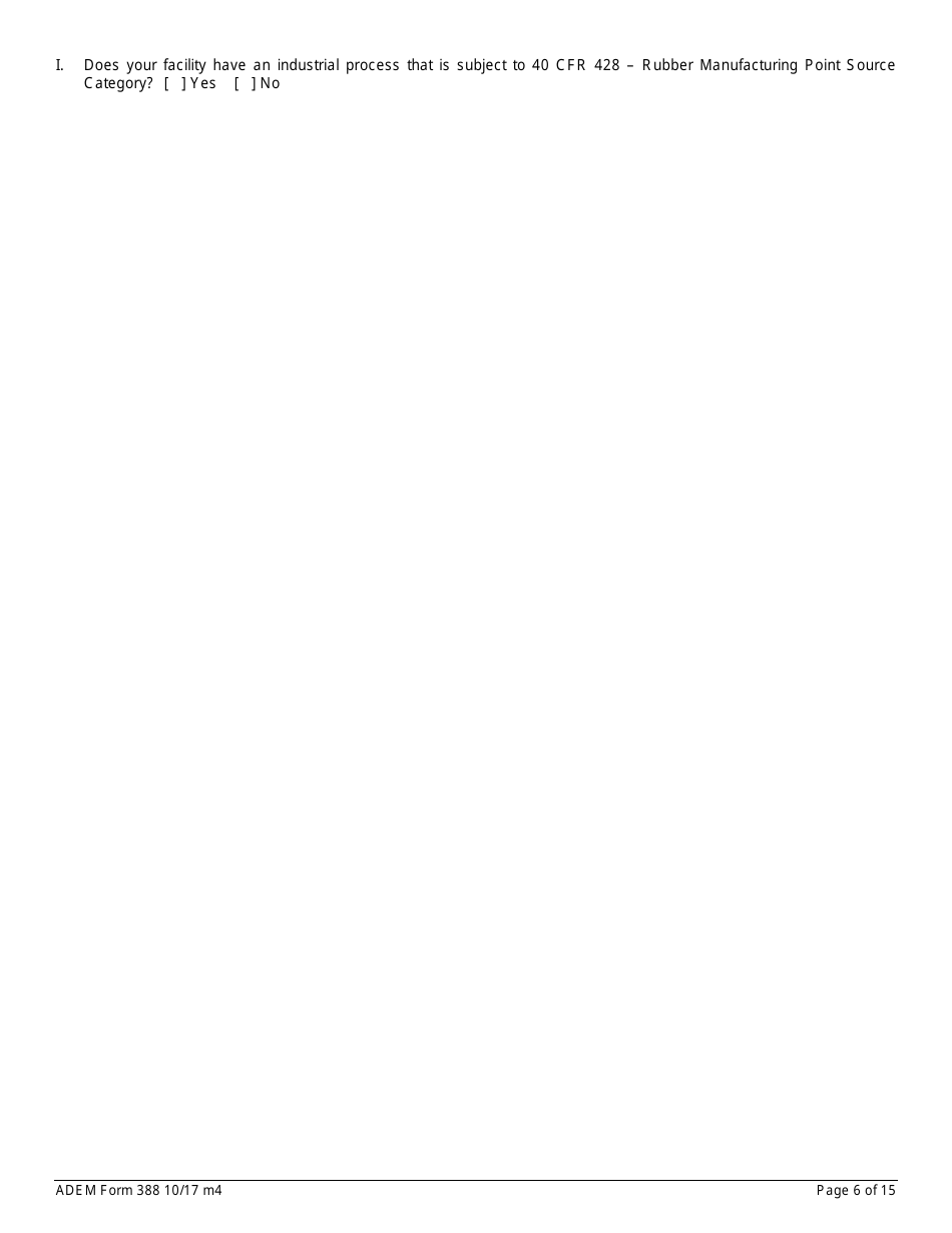 ADEM Form 388 Notice of Intent - Npdes General Permit Number Alg200000 - Alabama, Page 6