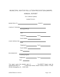 ADEM Form 416 Municipal Water Pollution Prevention (Mwpp) Annual Report (For Collection Systems) - Alabama
