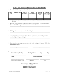 Document preview: ADEM Form 440 Petroleum Solvent Dry Cleaning Questionnaire - Alabama
