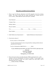 ADEM Form 436 &quot;Perc Dry Cleaner Status Update&quot; - Alabama