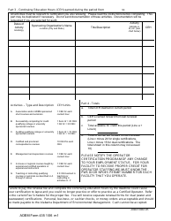 ADEM Form 435 Operator Certification Renewal Form - Alabama, Page 2