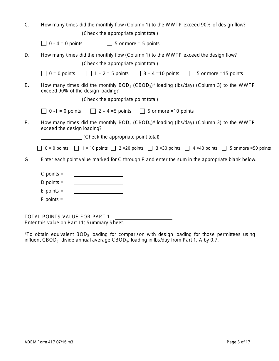 ADEM Form 417 Municipal Water Pollution Prevention (Mwpp) Annual Report Package - Alabama, Page 5