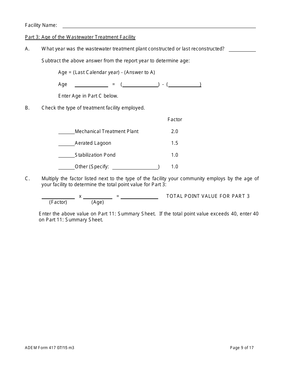 ADEM Form 417 Municipal Water Pollution Prevention (Mwpp) Annual Report Package - Alabama, Page 9