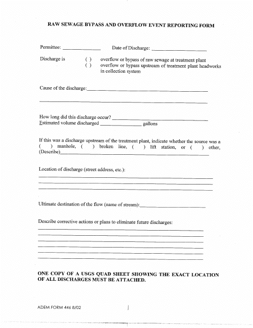 ADEM Form 446  Printable Pdf