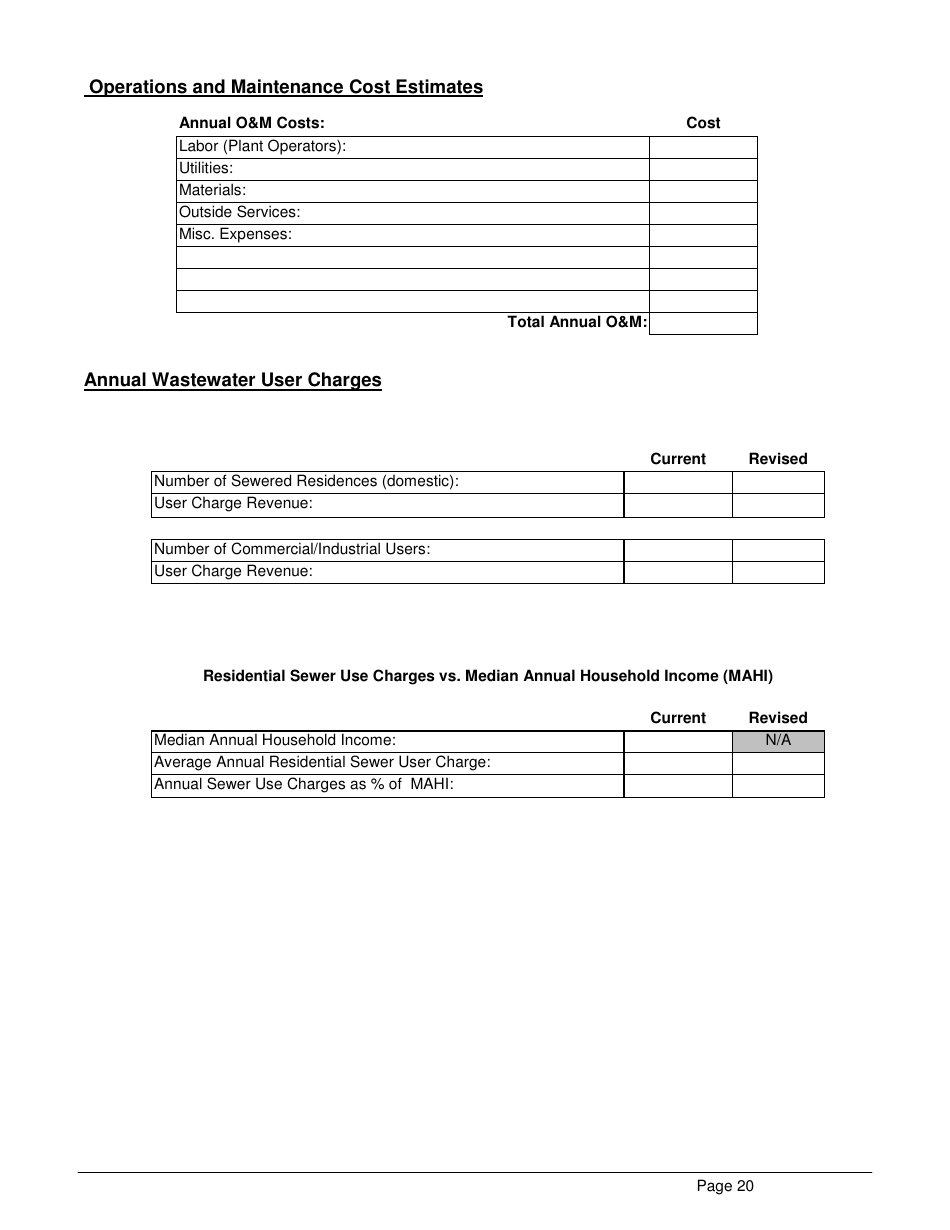 ADEM Form 339 Clean Water State Revolving Fund (Cwsrf) Loan Application - Alabama, Page 20