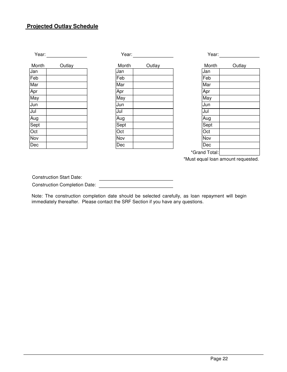 ADEM Form 339 Clean Water State Revolving Fund (Cwsrf) Loan Application - Alabama, Page 22