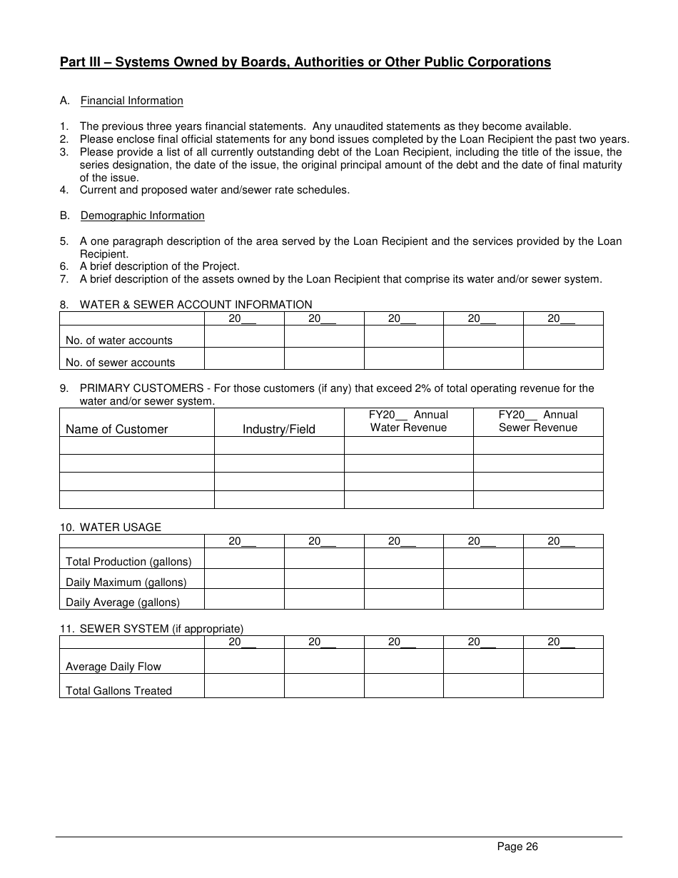 ADEM Form 339 Clean Water State Revolving Fund (Cwsrf) Loan Application - Alabama, Page 26