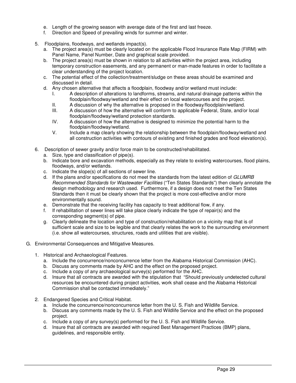 ADEM Form 339 Clean Water State Revolving Fund (Cwsrf) Loan Application - Alabama, Page 29