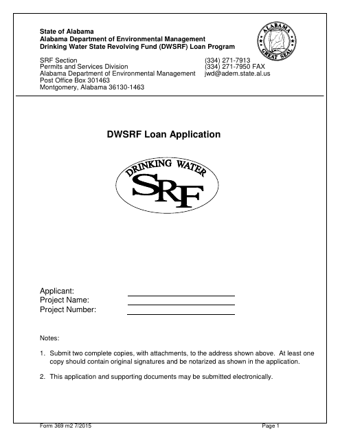 ADEM Form 369  Printable Pdf