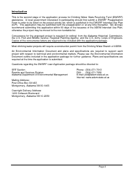 ADEM Form 369 Drinking Water State Revolving Fund (Dwsrf) Loan Application - Alabama, Page 3