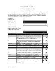 Document preview: ADEM Form 481 Ust Site Classification System Checklist - Alabama