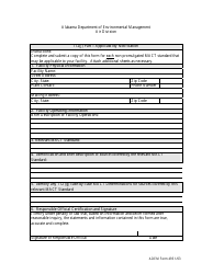 Document preview: ADEM Form 493 112 (J) Part 1 Applicability Notification - Alabama
