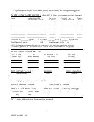 Form 489 Water Supply Permit Application (Modification) - Alabama, Page 2
