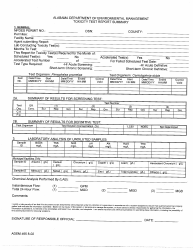 ADEM Form 465 Toxicity Test Report Summary - Alabama