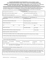 ADEM Form 429 &quot;Npdes Annual Notice of Registration (Nor)&quot; - Alabama