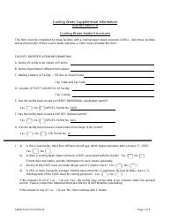 Document preview: ADEM Form 510 Cooling Water Supplemental Information - Alabama