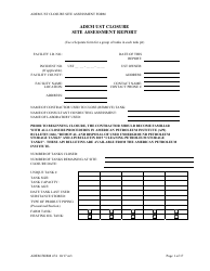 ADEM Form 474 ADEM Ust Closure Site Assessment Report - Alabama