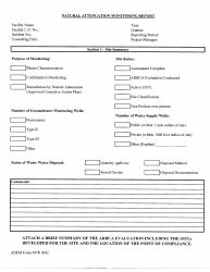 ADEM Form 478 Natural Attenuation Monitoring Report - Alabama, Page 4