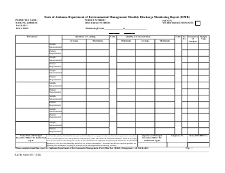 ADEM Form 515 &quot;Monthly Discharge Monitoring Report (Dmr)&quot; - Alabama