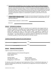 ADEM Form 530 Technical Proposal for Qualification as a Scrap Tire Fund Remediation Contractor - Alabama, Page 3