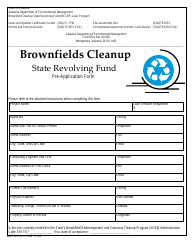 Document preview: ADEM Form 542 Brownfields Cleanup State Revolving Fund Pre-application Form - Alabama