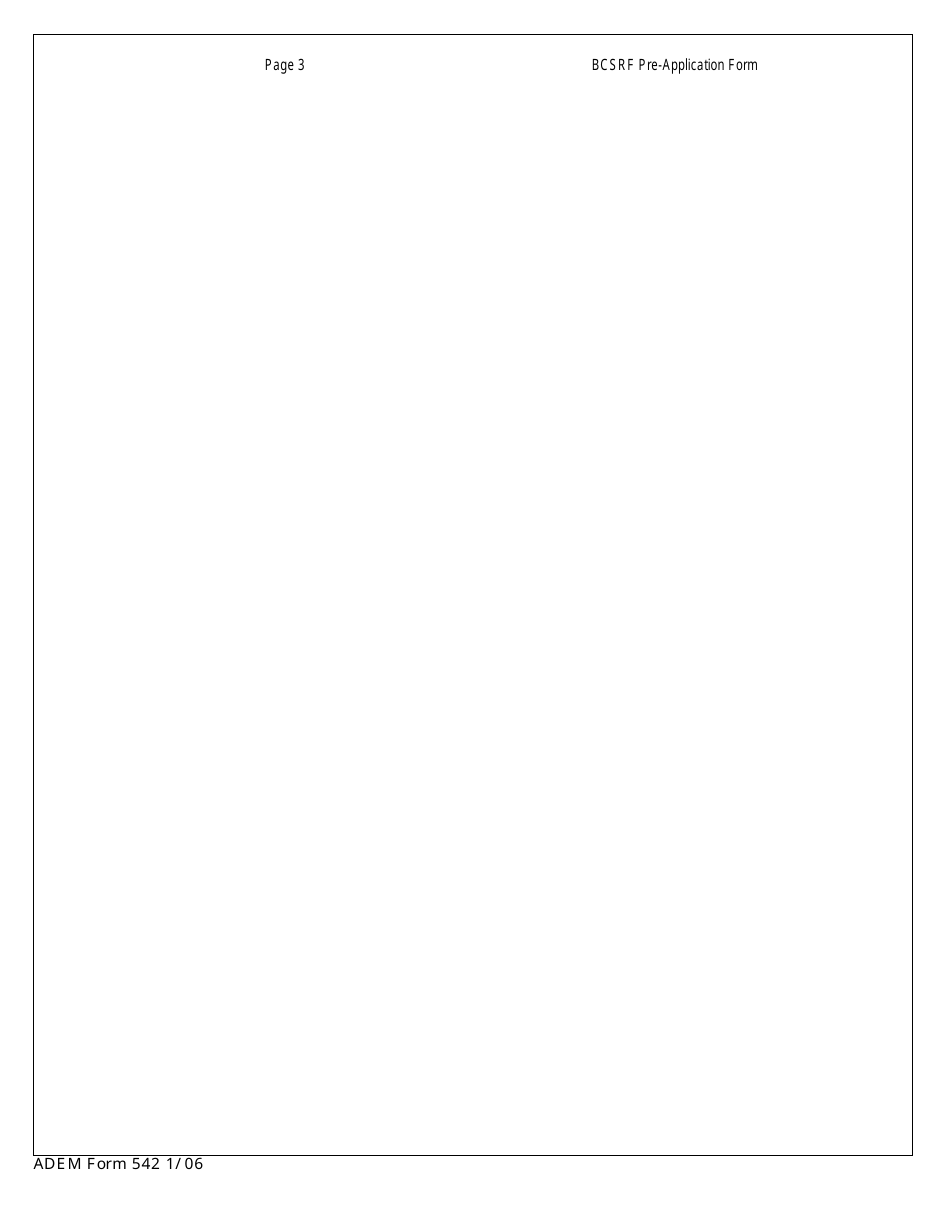 ADEM Form 542 Brownfields Cleanup State Revolving Fund Pre-application Form - Alabama, Page 6