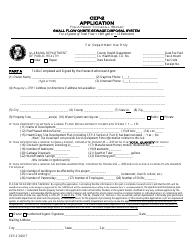 Document preview: Form CEP-2 Application for a Permit to Install (Repair) Small Flow Onsite Sewage Disposal System of Total Flow Less Than 1800 Gpd or Twelve Bedrooms or Less - Alabama