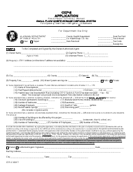 Form CEP-2 Application for a Permit to Install (Repair) Small Flow Onsite Sewage Disposal System of Total Flow Less Than 1800 Gpd or Twelve Bedrooms or Less - Alabama