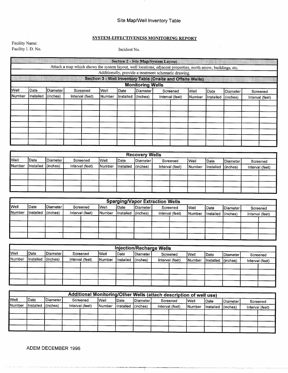ADEM Form 482 System-Effectiveness Monitoring Report Form - Alabama, Page 7