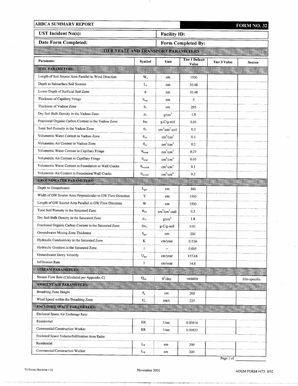ADEM Form 473 Tier 3 Report Forms - Alabama, Page 4