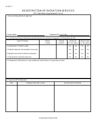 Form PA-NRS-1 &quot;Registration of Radiation Services (Pa Individual Supplemental Form)&quot; - Alabama