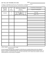 Document preview: Industrial Radiographer on-The-Job Training (Ojt) Form - Radiographer Ojt Card - Alabama