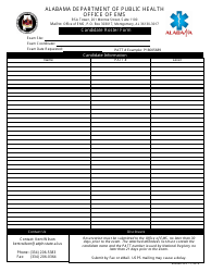 Alabama Candidate Roster Form - Fill Out, Sign Online and Download PDF ...