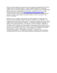Letter of Conditional Commitment - Non-water and Sewer Checklist - Alabama, Page 2
