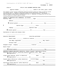 Form DOT-SP11406 Annex A Shipment Approval Form - Pipeline and Hazardous Materials Safety Administration