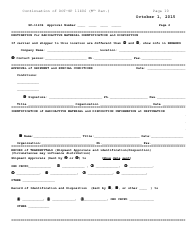 Form DOT-SP11406 Annex A Shipment Approval Form - Pipeline and Hazardous Materials Safety Administration, Page 2