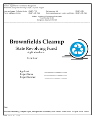 Document preview: ADEM Form 543 Brownfields Cleanup State Revolving Fund Application Form - Alabama