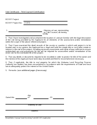 ADEM Form 543 Brownfields Cleanup State Revolving Fund Application Form - Alabama, Page 16