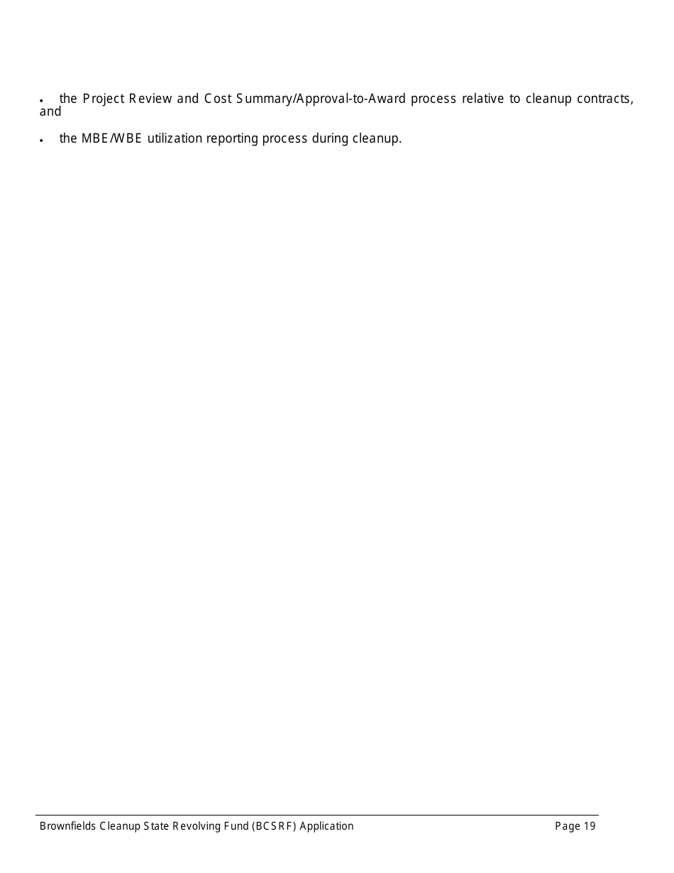 ADEM Form 543 Brownfields Cleanup State Revolving Fund Application Form - Alabama, Page 19