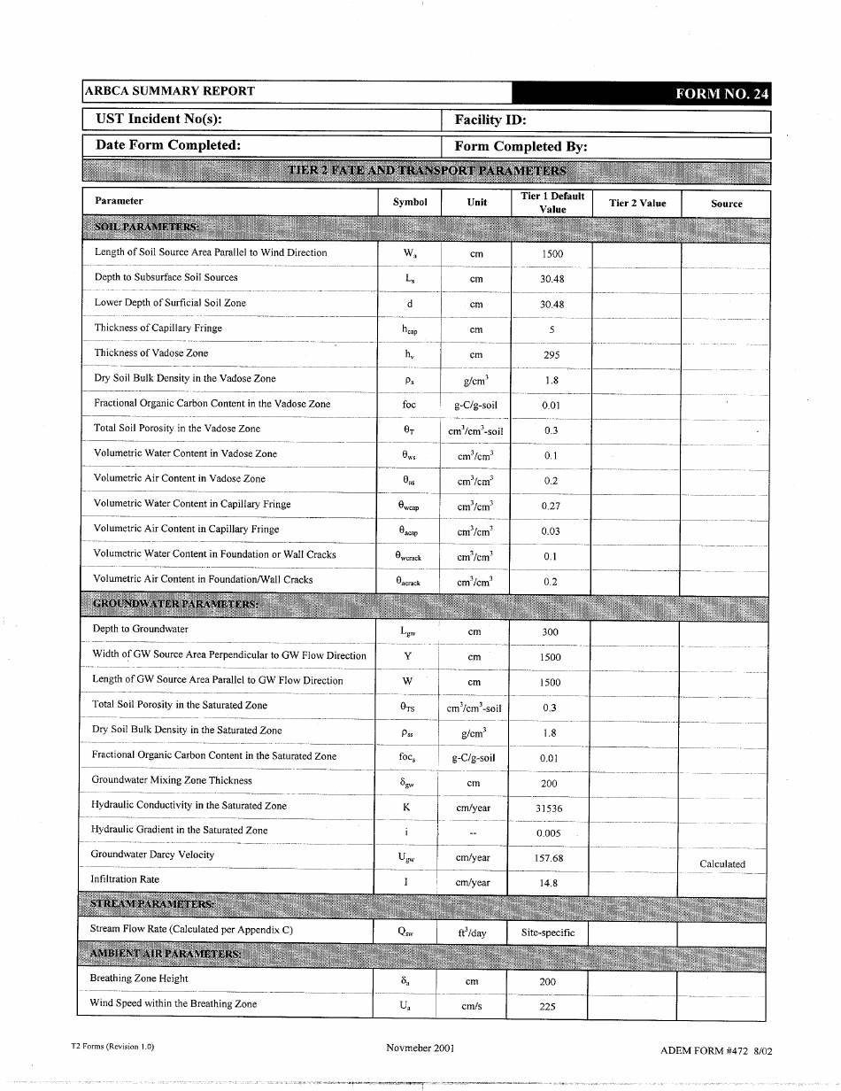 ADEM Form 472 Tier 2 Report Forms - Alabama, Page 3