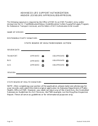 EMS Provider Licensure Application Form - Alabama, Page 10
