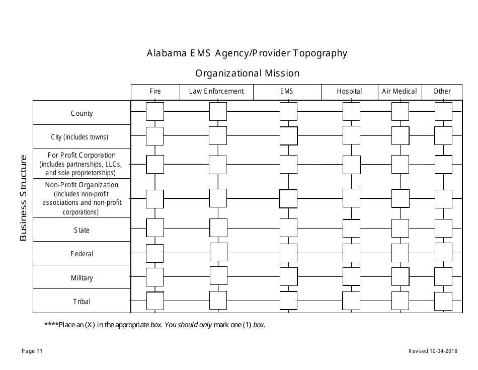 EMS Provider Licensure Application Form - Alabama, Page 11