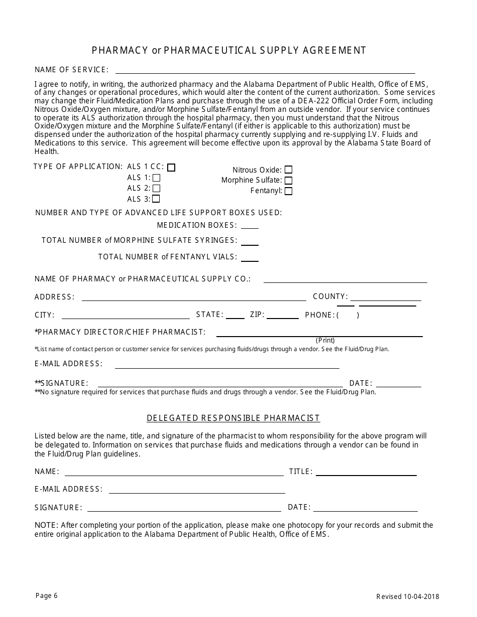 EMS Provider Licensure Application Form - Alabama, Page 6